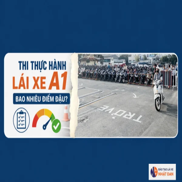 Thi thực hành lái xe A1 bao nhiêu điểm đậu theo quy định?