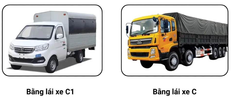 bằng C lái được xe bao nhiêu tấn 1