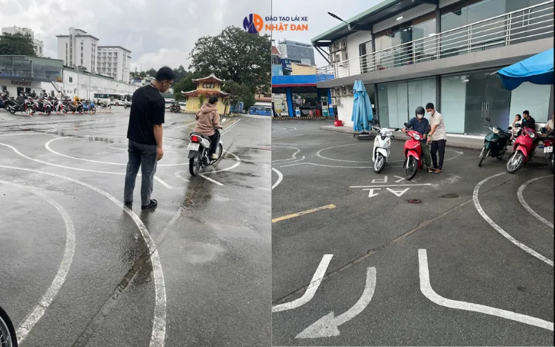 Các lỗi khi thi sát hạch lái xe máy 2
