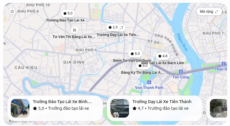 thi bằng lái xe máy Bình Thạnh